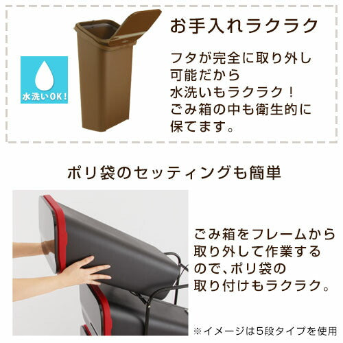 3分別キャスター付ダストボックス
