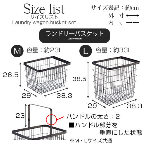 ランドリーワゴン＋バスケット