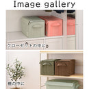 折り畳み収納ボックス〔Mサイズ〕 収納ボックス 収納ケース 布 折りたたみ ふた付き ボックス 衣類収納 コンパクト 小物 蓋つき 衣類ケース おしゃれ おもちゃ箱 収納袋 収納 押し入れ 本 Mサイズ ぼん家具