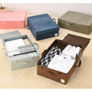 折り畳み収納ボックス〔アンダーベッドサイズ〕 収納ボックス 収納ケース 布 折りたたみ ふた付き ストレージボックス 衣類収納 大容量 衣類収納ボックス 小物 整理ボックス 蓋付 ベッド下衣類 収納 UBサイズ ぼん家具