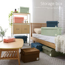 折り畳み収納ボックス〔アンダーベッドサイズ〕 収納ボックス 収納ケース 布 折りたたみ ふた付き ストレージボックス 衣類収納 大容量 衣類収納ボックス 小物 整理ボックス 蓋付 ベッド下衣類 収納 UBサイズ ぼん家具
