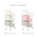 ダストボックス〔3段タイプ〕 ゴミ箱 キッチン用ゴミ箱 分別 ダストボックス おしゃれ 分別ダストワゴン フタ付き 3段 スリム キャスター付き 縦型 ごみ箱 63L 各21L ぼん家具