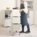 ダストボックス〔3段タイプ〕 ゴミ箱 キッチン用ゴミ箱 分別 ダストボックス おしゃれ 分別ダストワゴン フタ付き 3段 スリム キャスター付き 縦型 ごみ箱 63L 各21L ぼん家具