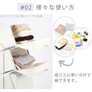 ダストボックス〔3段タイプ〕 ゴミ箱 キッチン用ゴミ箱 分別 ダストボックス おしゃれ 分別ダストワゴン フタ付き 3段 スリム キャスター付き 縦型 ごみ箱 63L 各21L ぼん家具