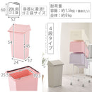 ダストボックス〔4段タイプ〕 ゴミ箱 キッチン用ゴミ箱 分別 ダストボックス おしゃれ スリム 大型 約84 フタ付き 縦 隙間 分別ダストワゴン キャスター付き 4段 キッチン ぼん家具