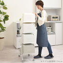 ダストボックス〔4段タイプ〕 ゴミ箱 キッチン用ゴミ箱 分別 ダストボックス おしゃれ スリム 大型 約84 フタ付き 縦 隙間 分別ダストワゴン キャスター付き 4段 キッチン ぼん家具