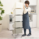 ダストボックス〔5段タイプ〕 ゴミ箱 ダストボックス 分別 おしゃれ キッチン 大型 分別ダストワゴン 約 105L フタつき フロントオープン 縦 隙間 大容量 シンプル ぼん家具