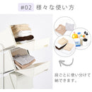 ダストボックス〔5段タイプ〕 ゴミ箱 ダストボックス 分別 おしゃれ キッチン 大型 分別ダストワゴン 約 105L フタつき フロントオープン 縦 隙間 大容量 シンプル ぼん家具