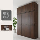 木製クローゼット〔上置〕 クローゼット 上置き 収納棚 扉 木製 収納 おしゃれ 衣類収納 衣類ラック 洋服ラック 取っ手 スリム 天井つっぱり 転倒防止 横揺れ防止 幅60 ぼん家具