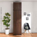 木製クローゼット〔上置〕 クローゼット 上置き 収納棚 扉 木製 収納 おしゃれ 衣類収納 衣類ラック 洋服ラック 取っ手 スリム 天井つっぱり 転倒防止 横揺れ防止 幅60 ぼん家具