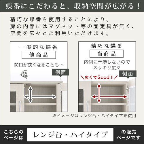 キッチン収納〔レンジ台・ハイタイプ〕