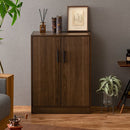 シューズボックス 2扉 薄型タイプ 幅60×奥行30cm 靴箱 シューズボックス おしゃれ 下駄箱 シューズラック スリム 靴 収納棚 木製 薄型 扉付き コンパクト 大容量 幅60 玄関 白 省スペース ぼん家具