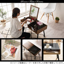 ドレッサーこたつ こたつテーブル ドレッサー おしゃれ こたつ コタツ 長方形 80cm 収納付き ヒーター ミラー 鏡 木製 ガラス 天板 ロータイプ ぼん家具