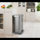 simplehuman　レクタンギュラーステップカン45L キッチンペール ゴミ箱 大容量 おしゃれ 蓋つき ゴミ袋収納ホルダー 壁付け モノトーン 高級感 開店祝い 開業祝い 山崎実業