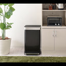 simplehuman　レクタンギュラーステップカン45L キッチンペール ゴミ箱 大容量 おしゃれ 蓋つき ゴミ袋収納ホルダー 壁付け モノトーン 高級感 開店祝い 開業祝い 山崎実業