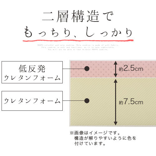 スクエアクッション　FRUTO（フルート）〔50×50cm〕