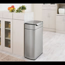 simplehuman　レクタンレギュラータッチバーカン40L キッチンペール ゴミ箱 大容量 ごみばこ おしゃれ 蓋つき 抗菌加工 壁付け モノトーン 高級感 開店祝い 開業祝い 山崎実業