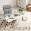 スタイリッシュセンターテーブル テーブル センターテーブル ローテーブル ガラス おしゃれ 棚付き 木製 収納 モダン スリム コンパクト 座卓 リビング 長方形 脚 スチール ぼん家具