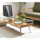 スタイリッシュセンターテーブル テーブル センターテーブル ローテーブル ガラス おしゃれ 棚付き 木製 収納 モダン スリム コンパクト 座卓 リビング 長方形 脚 スチール ぼん家具