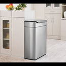 simplehuman　分別タッチバーカン48L キッチンペール ゴミ箱 大容量 ごみばこ おしゃれ 蓋つき 抗菌加工 壁付け モノトーン 高級感 開店祝い 開業祝い 山崎実業