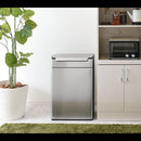 simplehuman　分別タッチバーカン48L キッチンペール ゴミ箱 大容量 ごみばこ おしゃれ 蓋つき 抗菌加工 壁付け モノトーン 高級感 開店祝い 開業祝い 山崎実業