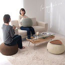 マルチクッションスツール〔大〕 スツール 丸形クッション クッションチェア ニットプフ オットマン クッション 座れる 丸 フロアスツール 大タイプ おしゃれ 北欧 大きい 背もたれ 足置き FRUTO