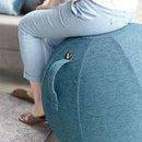 Vivora　シーティングボール〔シェニール〕 バランスボール 65cm ヨガボール エクササイズプフ 空気入れ付き 持ち運び おしゃれ ピラティスボール 割れにくい 二重構造 筋トレ 山崎実業