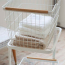 ランドリーワゴン＋バスケット ランドリーバスケット 洗濯物入れ 洗濯カゴ 角型 スリム ランドリーラック 2段 大容量 スチール キャスター付き ワゴン tosca トスカ 山崎実業 山崎実業