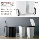 ペダルダストボックス31L リス スムース ゴミ箱 キッチン 45リットル袋対応 ふた付き キャスター 分別 ダンパー付き レジ袋 スリム 容量約30L 白 黒 銀色 茶色 おしゃれ ぼん家具