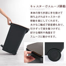 ペダルダストボックス31L リス スムース ゴミ箱 キッチン 45リットル袋対応 ふた付き キャスター 分別 ダンパー付き レジ袋 スリム 容量約30L 白 黒 銀色 茶色 おしゃれ ぼん家具