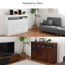 桐製ファックス台 桐チェスト 電話台 引き出し 収納棚 A4 キャビネット リビングボード 大容量 木製 ぼん家具