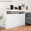 桐製ファックス台 桐チェスト 電話台 引き出し 収納棚 A4 キャビネット リビングボード 大容量 木製 ぼん家具