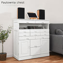 桐収納チェスト 桐チェスト 電話台 キャスター付き 引き出し 収納棚 A4 キャビネット 大容量 木製 ぼん家具