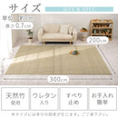 竹ラグカーペット〔200×300cm〕 ラグ ラグマット 夏用ラグ 竹ラグ おしゃれ 3畳 4畳 絨毯 カーペット 厚手 天然竹 ひんやり 冷感 滑り止め リビング 一人暮らし ぼん家具
