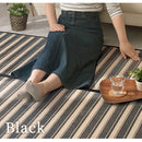 竹ラグカーペット〔130×190cm〕 竹ラグ 竹カーペット バンブーラグ おしゃれ ラグ カーペット 夏用 滑り止め 130×190 長方形 冷感 生地 竹 ラグマット ボーダー ストライプ 折りたたみ ぼん家具