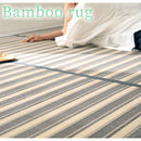 竹ラグカーペット〔200×300cm〕 竹ラグ 竹カーペット バンブーラグ おしゃれ ラグ カーペット 夏用 滑り止め 200×300 長方形 冷感 生地 竹 ラグマット ボーダー ストライプ 折りたたみ ぼん家具