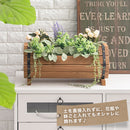 木製樽プランター プランター 花壇 ガーデニング 鉢 寄せ植え かご おしゃれ 木製 屋外 室内 スリム 軽量 長方形 横長 樽 ボックス 50cm 園芸 菜園 ベランダ 玄関 ぼん家具