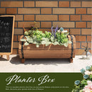 木製樽プランター プランター 花壇 ガーデニング 鉢 寄せ植え かご おしゃれ 木製 屋外 室内 スリム 軽量 長方形 横長 樽 ボックス 50cm 園芸 菜園 ベランダ 玄関 ぼん家具