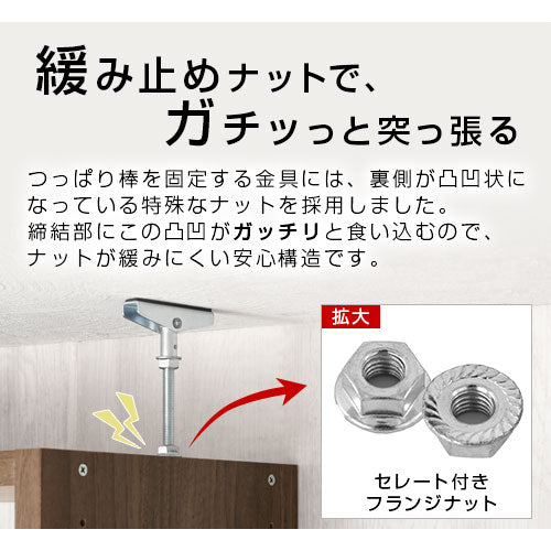 つっぱり式壁面収納ラック〔深型・幅60cm〕