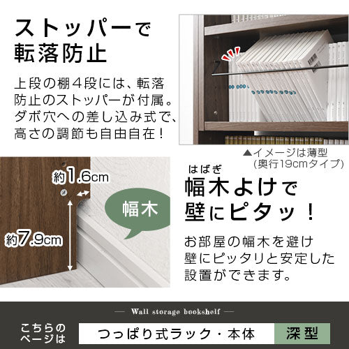 つっぱり式壁面収納ラック〔深型・幅60cm〕