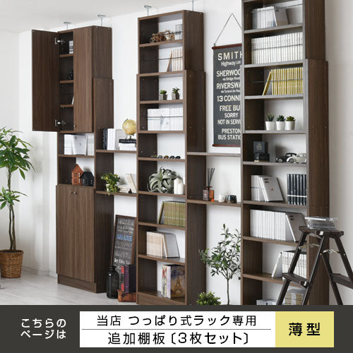 つっぱり式ラック〔薄型〕棚板3枚セット