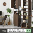 つっぱり式壁面収納ラック専用〔下段扉〕 扉 本棚 収納棚 下段 本体別売り 扉付き 突っ張り棚 突っ張り ラック スリム 大容量 漫画 コミック 収納棚 薄型 オープンラック 転倒防止 木製 幅60 ぼん家具