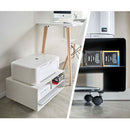 ツーウェイプリンター収納ラック ツーウェイプリンター収納ラック プリンターワゴン 収納ボックス オフィス キャスター付き 卓上 シンプル おしゃれ TOWER 山崎実業 タワー 山崎実業