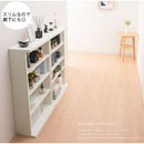 薄型本棚 木製マルチラック 薄型本棚 カラーボックス 可動棚 4段 積み重ね 奥行スリム コミック最大160冊収納 ぼん家具