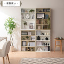 薄型本棚 木製マルチラック 薄型本棚 カラーボックス 可動棚 4段 積み重ね 奥行スリム コミック最大160冊収納 ぼん家具