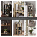 オープンラック〔幅40cm〕 オープンラック 3段 可動棚 収納棚 スリム シェルフ 木目調 ディスプレイ リビング 北欧 ぼん家具