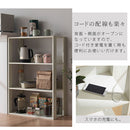オープンラック〔幅60cm〕 オープンラック 3段 可動棚 収納棚 シェルフ 木目調 ディスプレイ リビング 北欧 ぼん家具