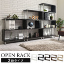 オープンラック〔2段タイプ〕 オープンラック オープンシェルフ 陳列棚 ラック 木製 スチール 30cm シェルフ オーディオ ホワイト カントリー DVDラックCDラックCD収納DVD収納 コミック 壁面収納木目調本収納 オープンラック2段タイプ ぼん家具
