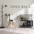 オープンラック〔2段タイプ〕 オープンラック オープンシェルフ 陳列棚 ラック 木製 スチール 30cm シェルフ オーディオ ホワイト カントリー DVDラックCDラックCD収納DVD収納 コミック 壁面収納木目調本収納 オープンラック2段タイプ ぼん家具