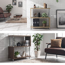 オープンラック〔2段タイプ〕 オープンラック オープンシェルフ 陳列棚 ラック 木製 スチール 30cm シェルフ オーディオ ホワイト カントリー DVDラックCDラックCD収納DVD収納 コミック 壁面収納木目調本収納 オープンラック2段タイプ ぼん家具